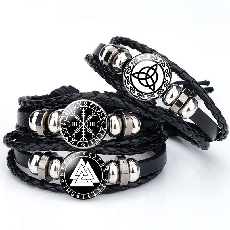 Vikings Braided Leather Bracelets