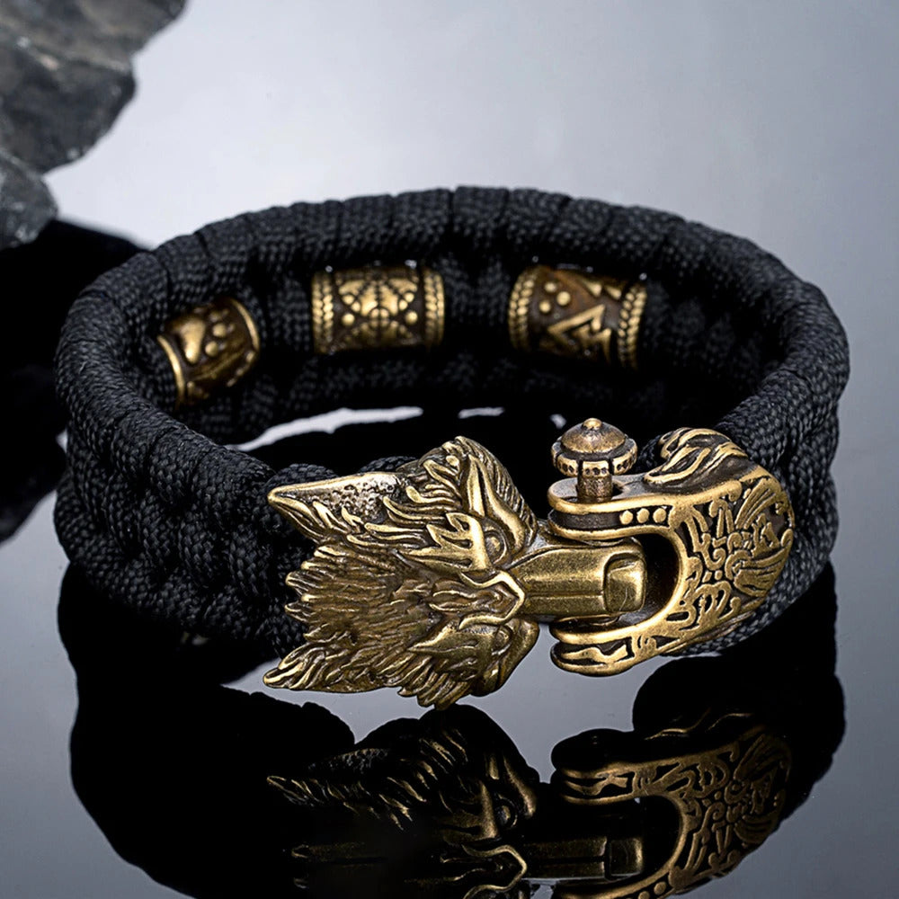 Handmade Wolf Head Bracelet