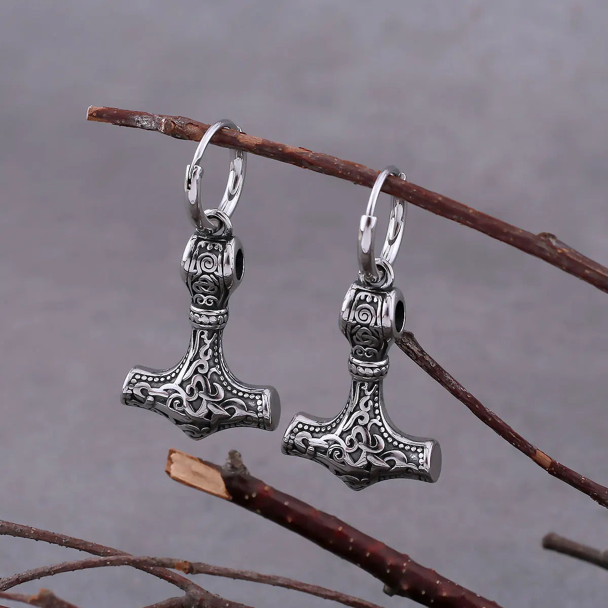 Thor's Hammer Earrings