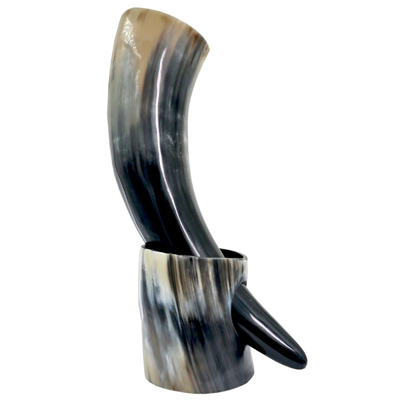 Viking Drinking Horn With Stand