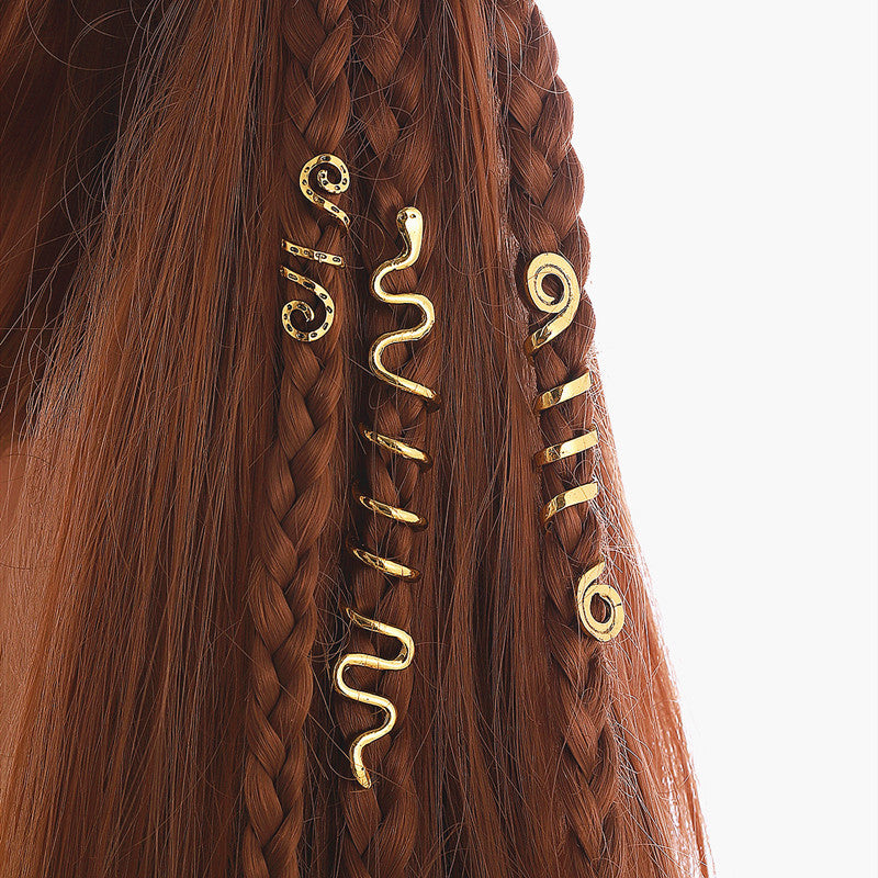 Viking Spiral Charms - Beads for Hair