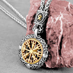 Viking Vegvisir With Rune Bead Chain