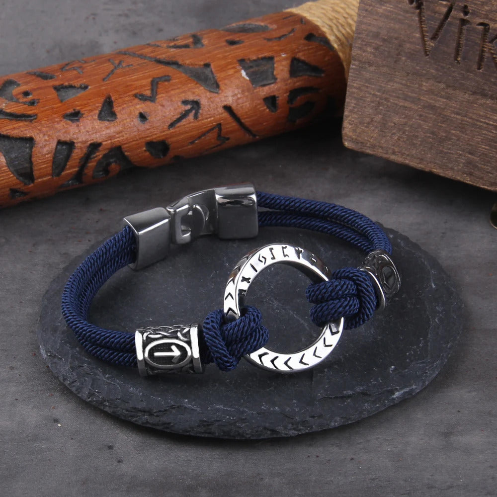 Viking Beads With Runes Bracelet