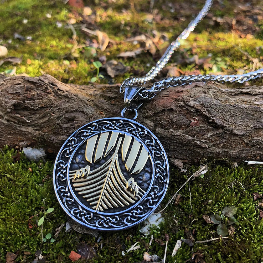 Viking Longship Necklace