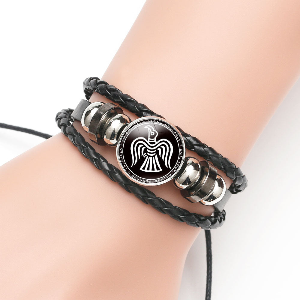 Vikings Braided Leather Bracelets