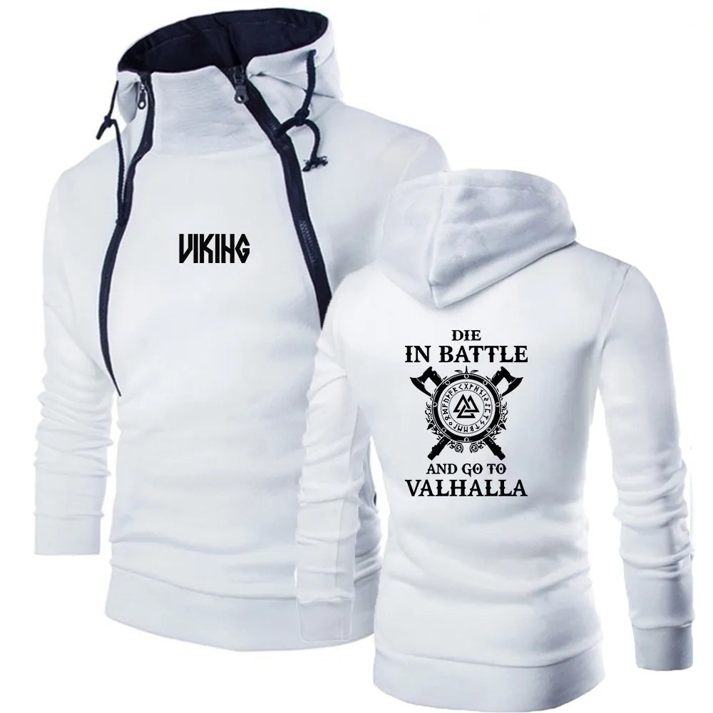 Viking Die In Battle And Go To Valhalla Hooded Sweatshirt