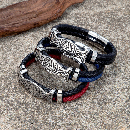 Vintage Viking Leather Bracelet