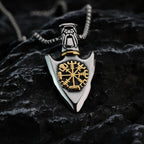Odin With Vegvisir And Valknut Necklace