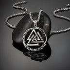 Vikings Dragon With Valknut Necklace