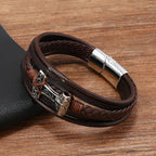 Thor's Hammer Braided Leather Bracelet