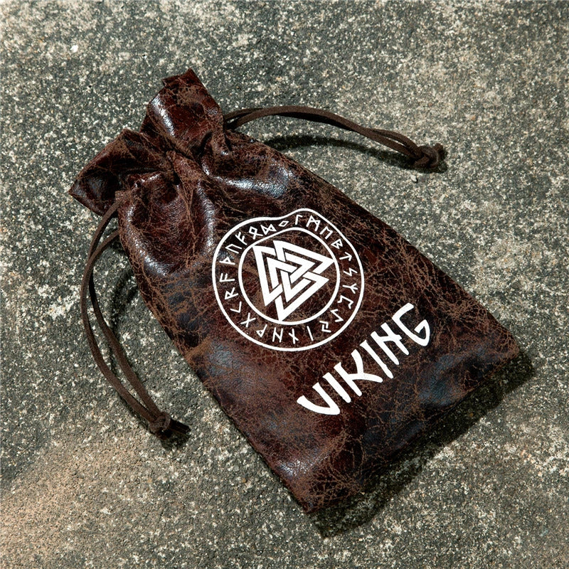 Viking Leather Jewelry Bag