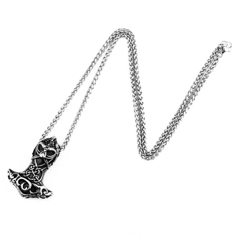 Viking Warrior Thor's Hammer Necklace