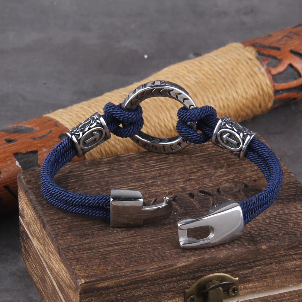 Viking Beads With Runes Bracelet