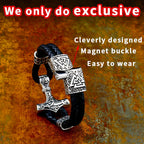 Thor's Hammer With Viking Runes Bracelet