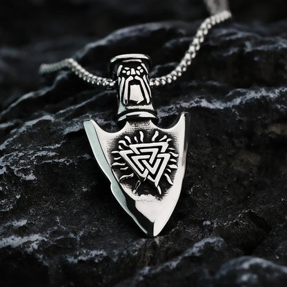 Odin With Vegvisir And Valknut Necklace