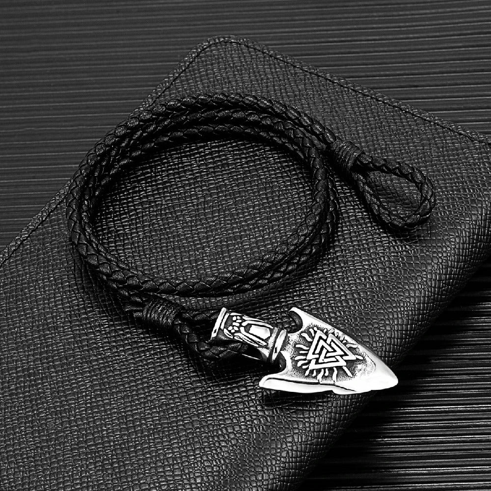 Odin With Vegvisir And Valknut Wristband