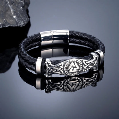 Vintage Viking Leather Bracelet