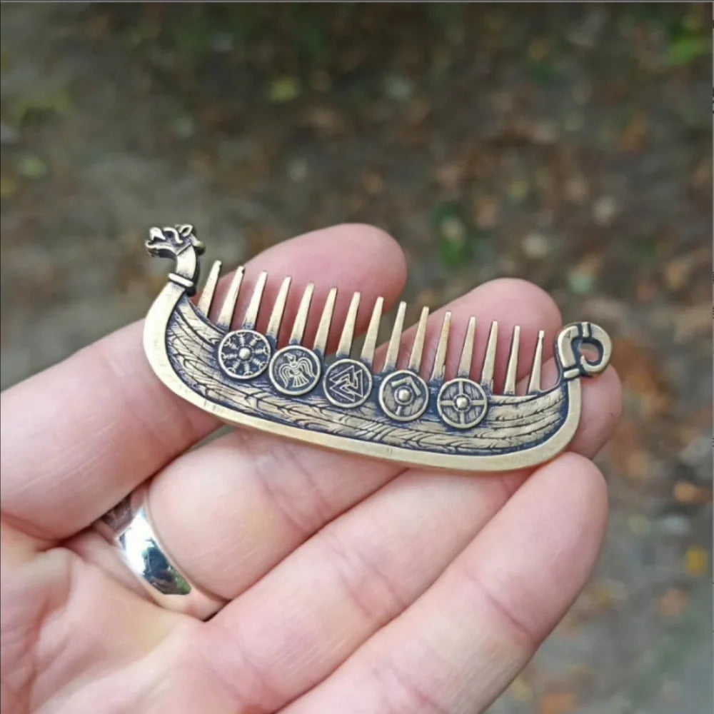 Viking Ship Beard Comb