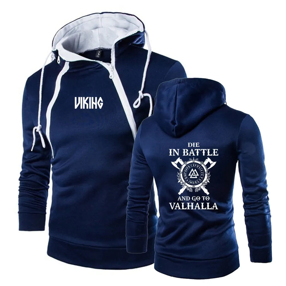 Viking Die In Battle And Go To Valhalla Hooded Sweatshirt