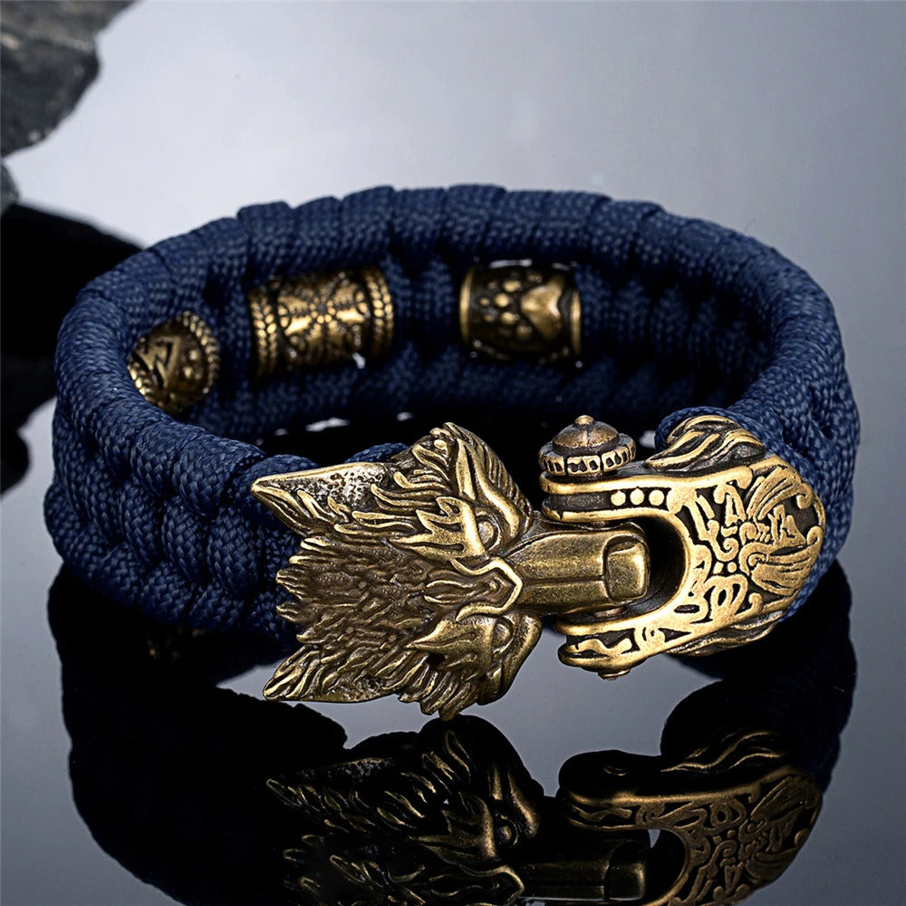 Handmade Wolf Head Bracelet