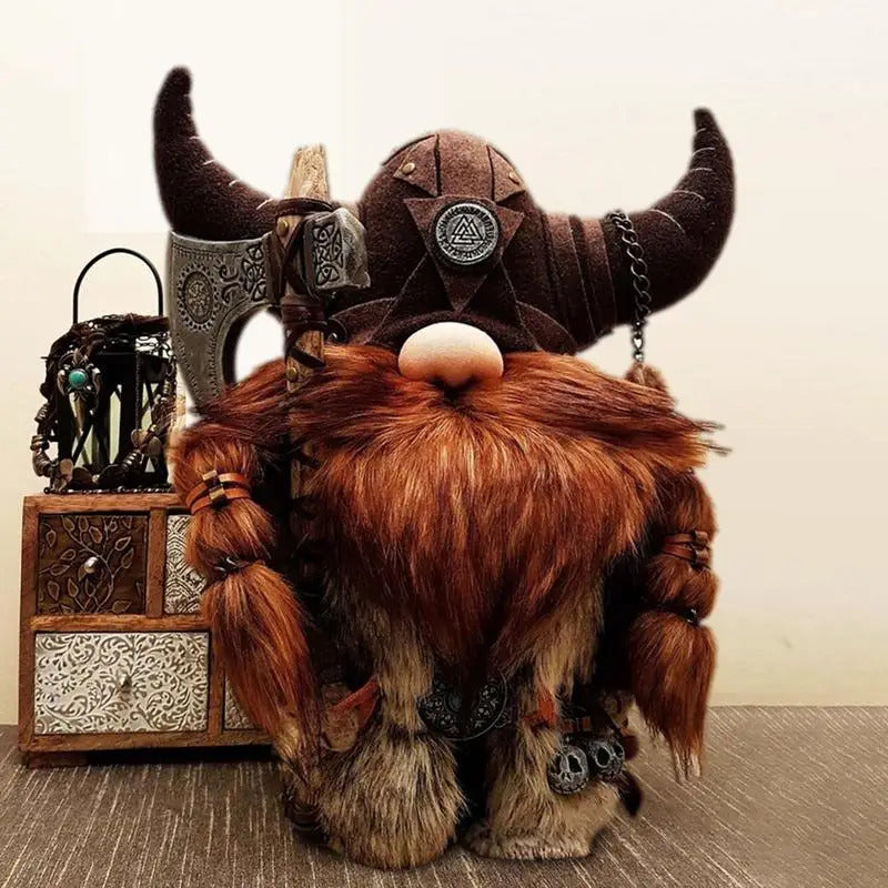 Viking Warrior Gnome Statue