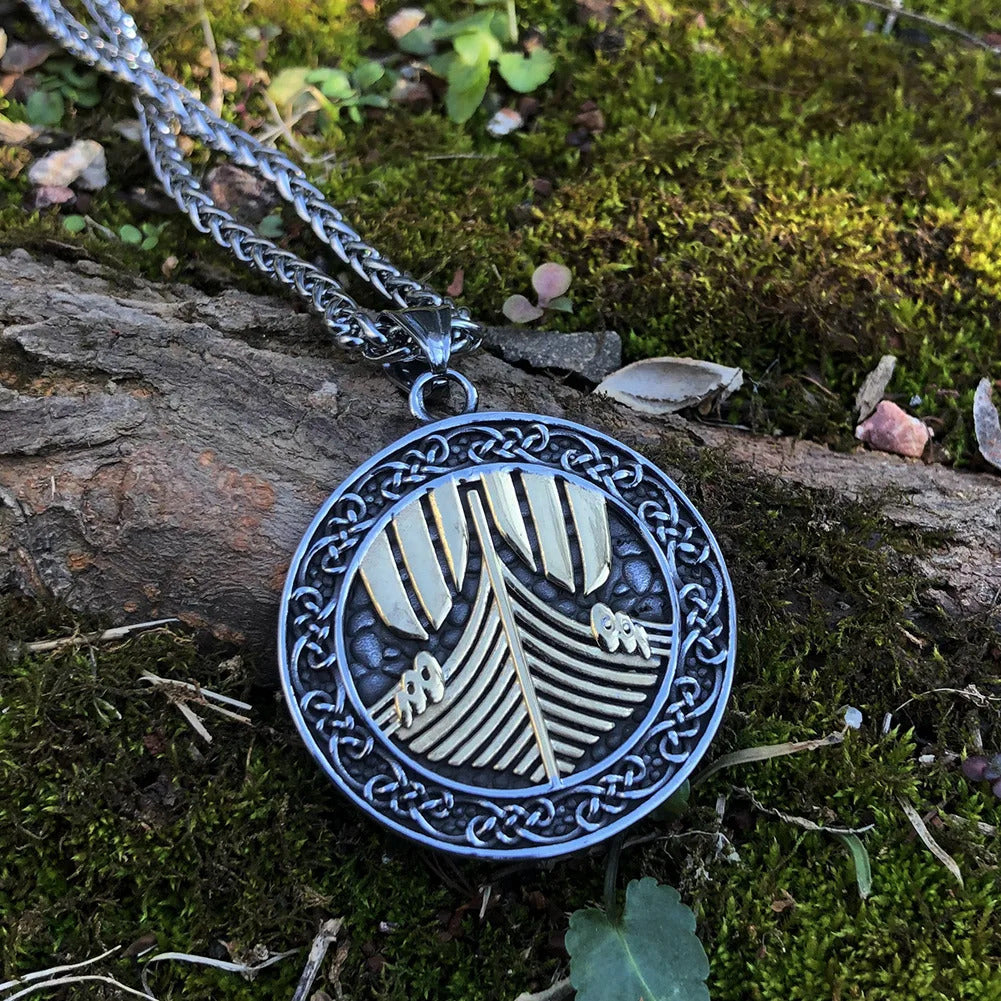 Viking Longship Necklace