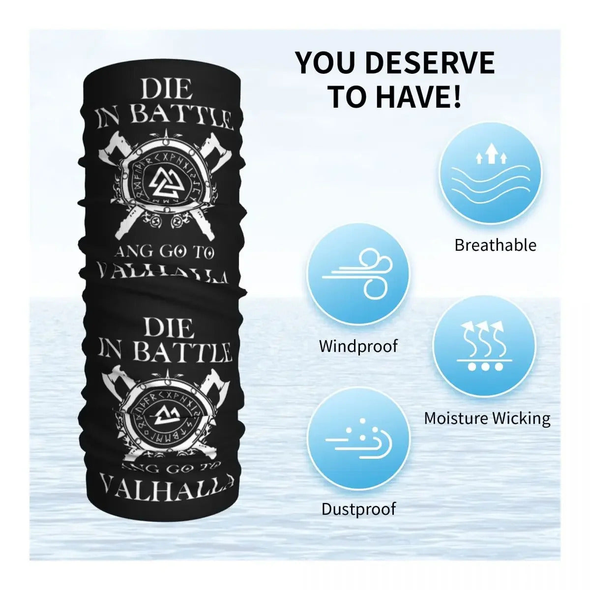 Die In Battle And Go To Valhalla Scarf