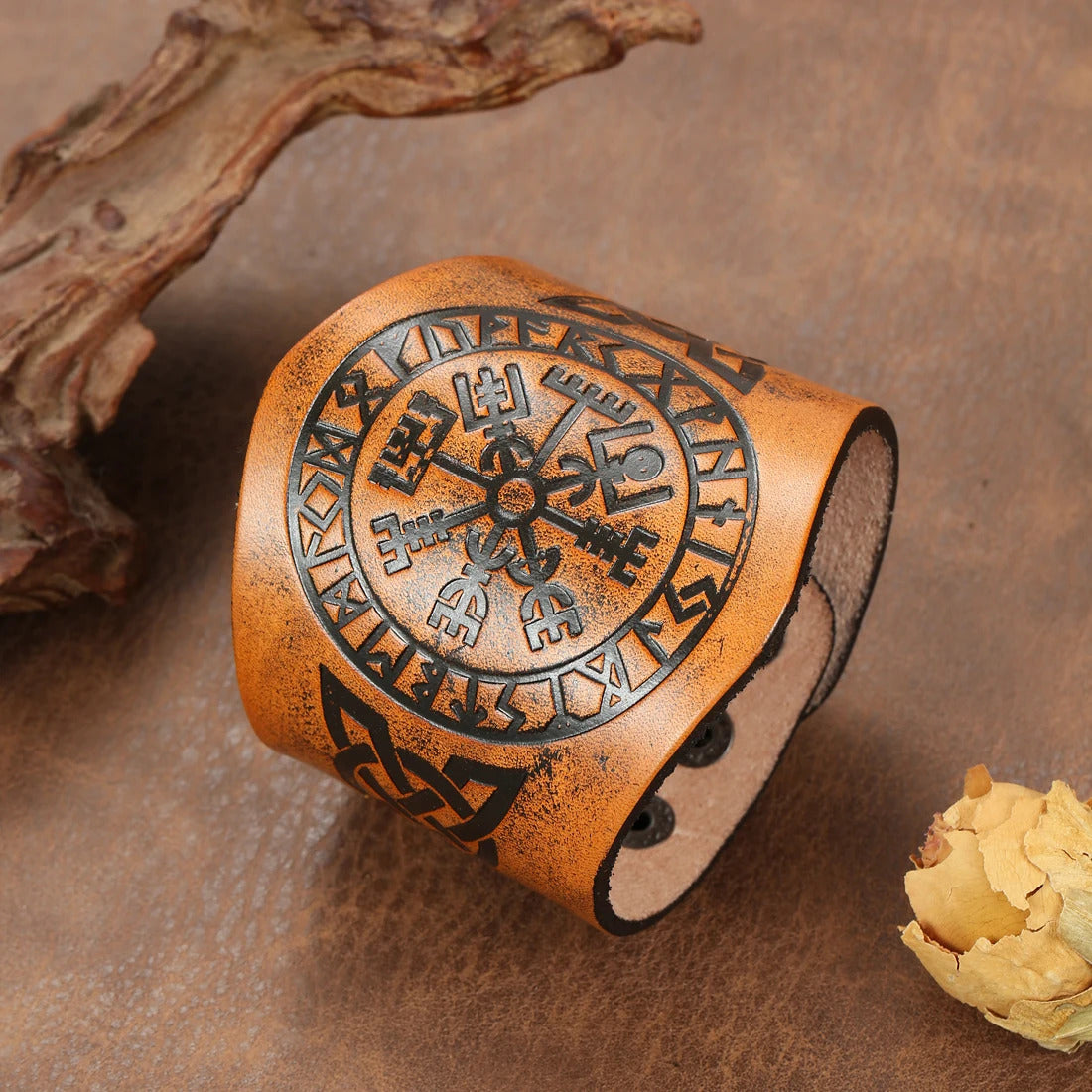 Vegvisir Leather Bracelet
