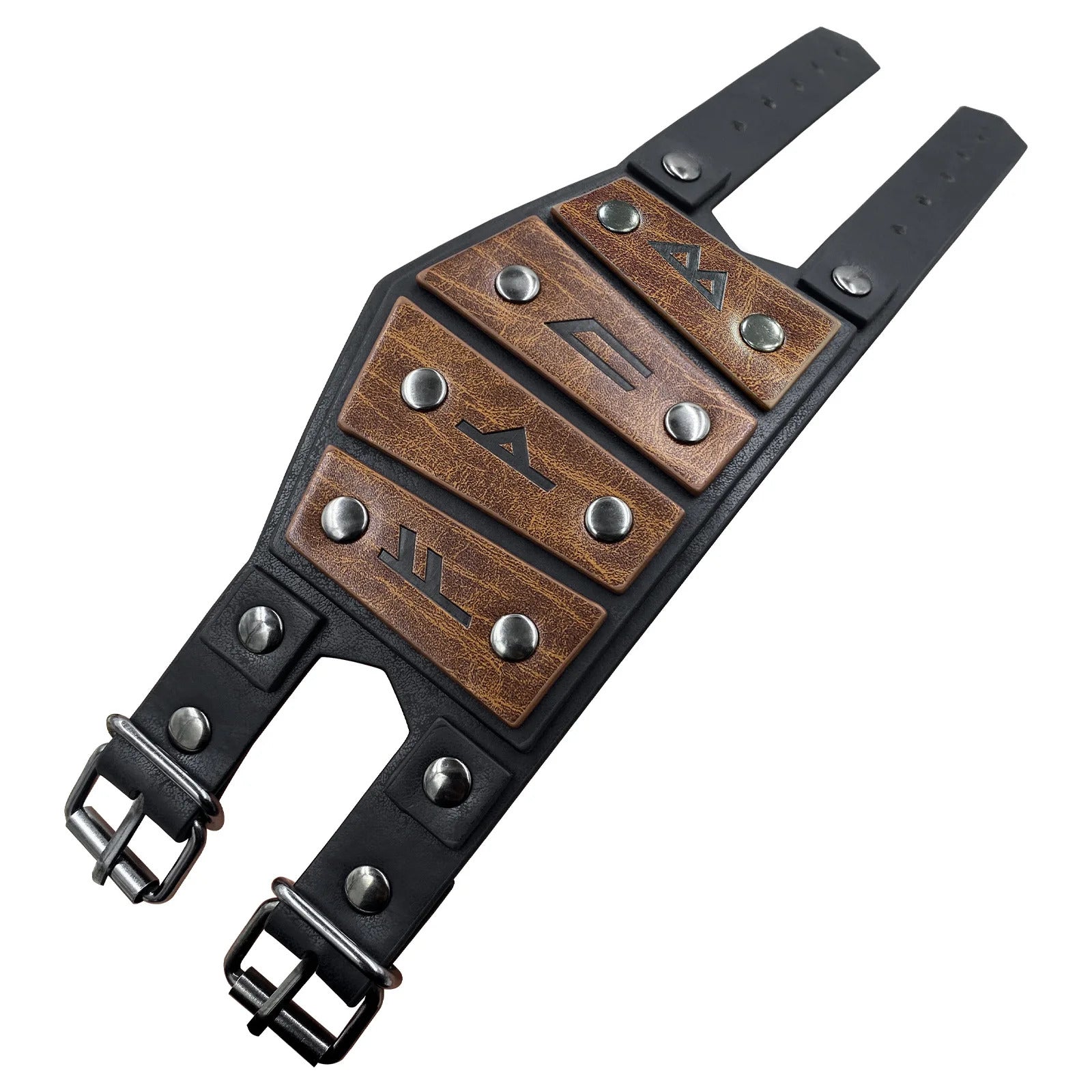 Vikings Runes Leather Bracelet