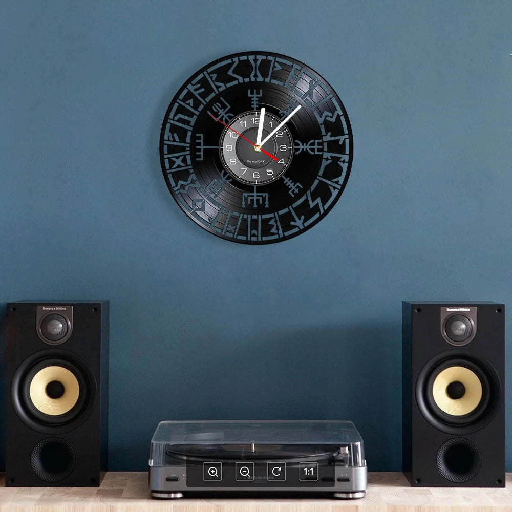 Vikings Vinyl Record Wall Clock