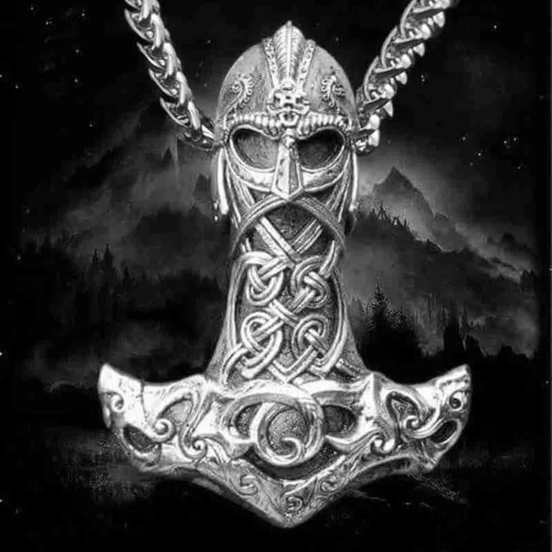 Viking Warrior Thor's Hammer Necklace