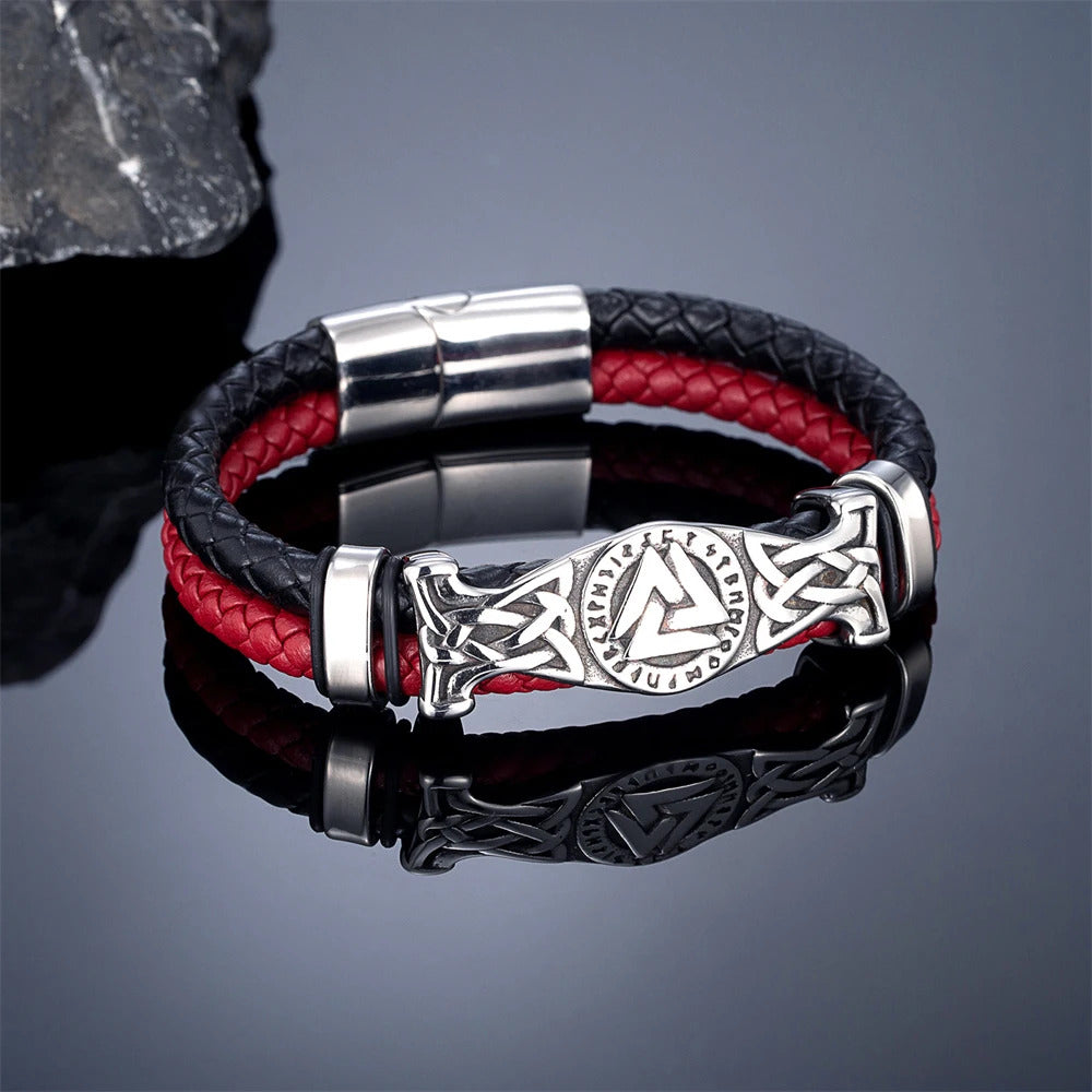 Vintage Viking Leather Bracelet