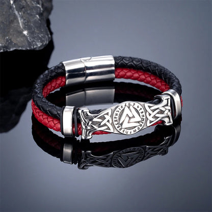 Vintage Viking Leather Bracelet