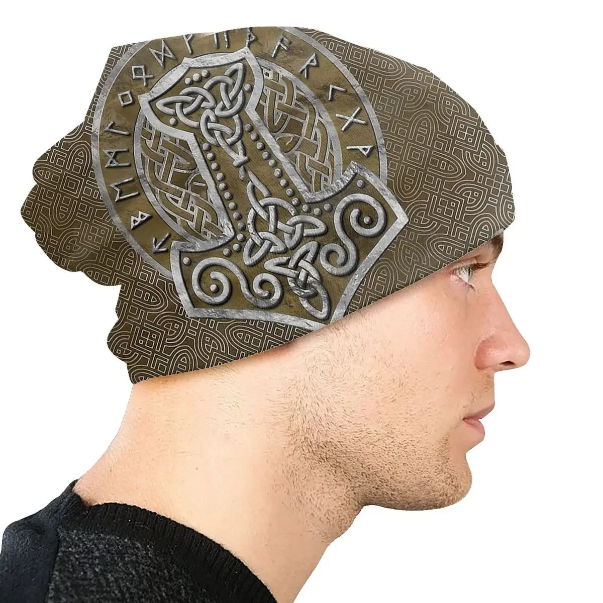 Thor's Hammer With Runes Cap