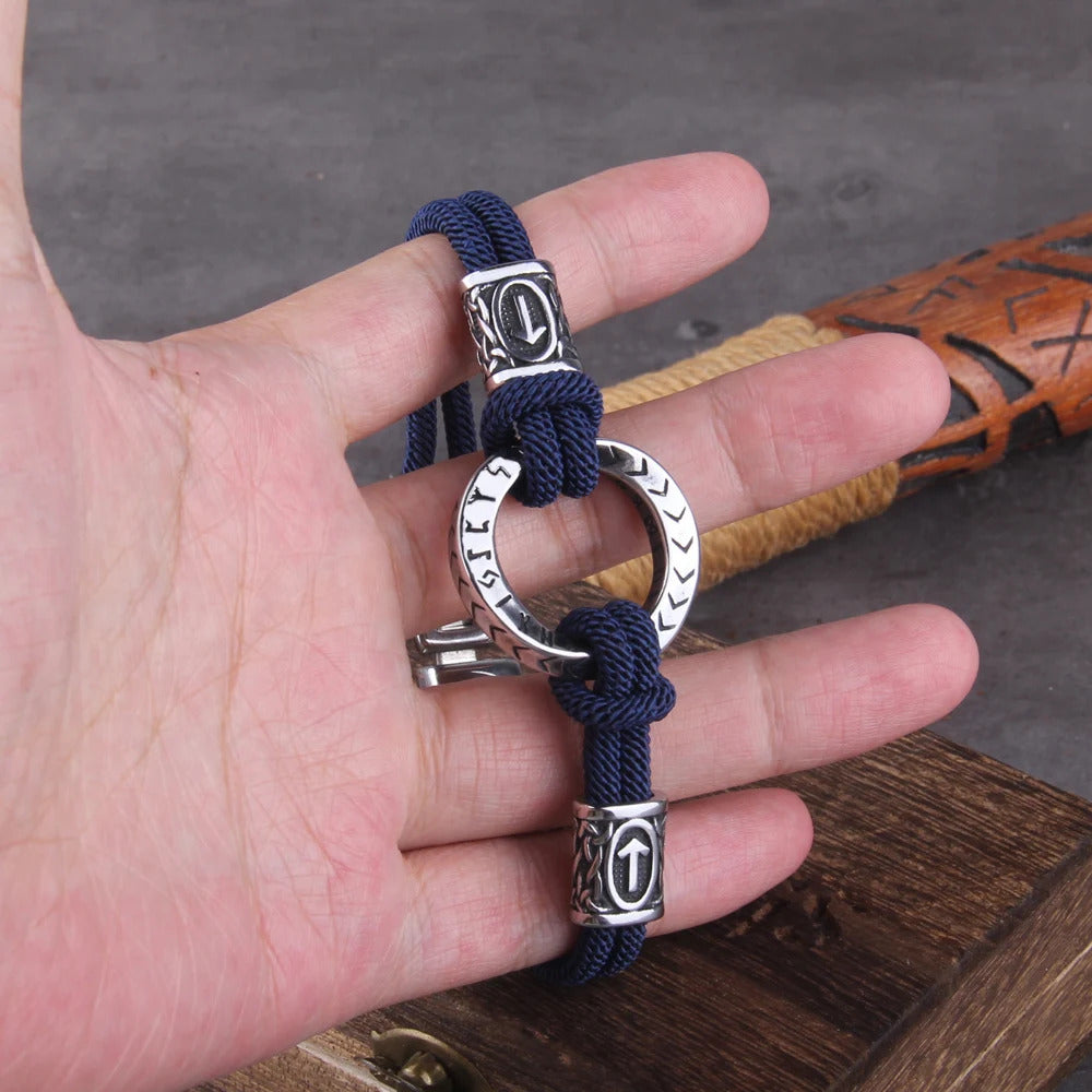Viking Beads With Runes Bracelet