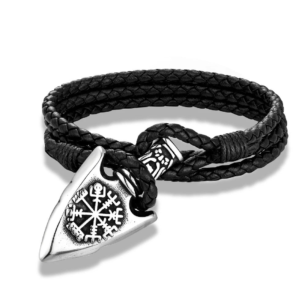 Odin With Vegvisir And Valknut Wristband