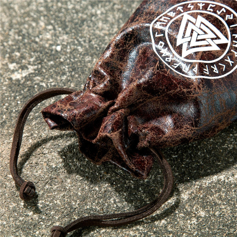 Viking Leather Jewelry Bag