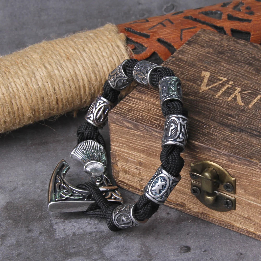 Viking Axe Bracelet With Wooden Box