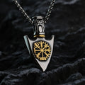 Odin With Vegvisir And Valknut Necklace