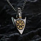 Odin With Vegvisir And Valknut Necklace