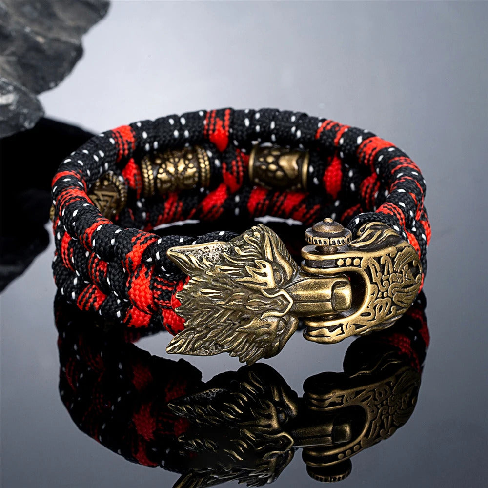 Handmade Wolf Head Bracelet