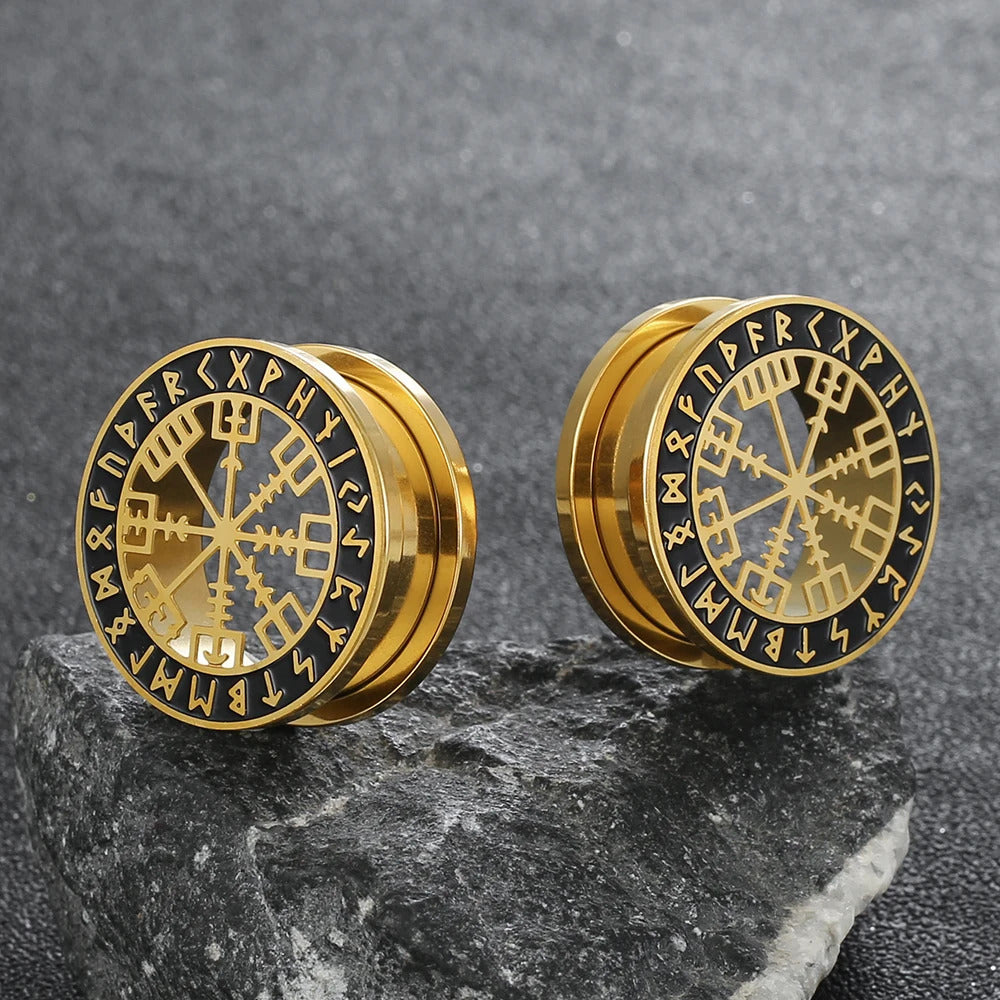 Vegvisir Tunnel Earrings