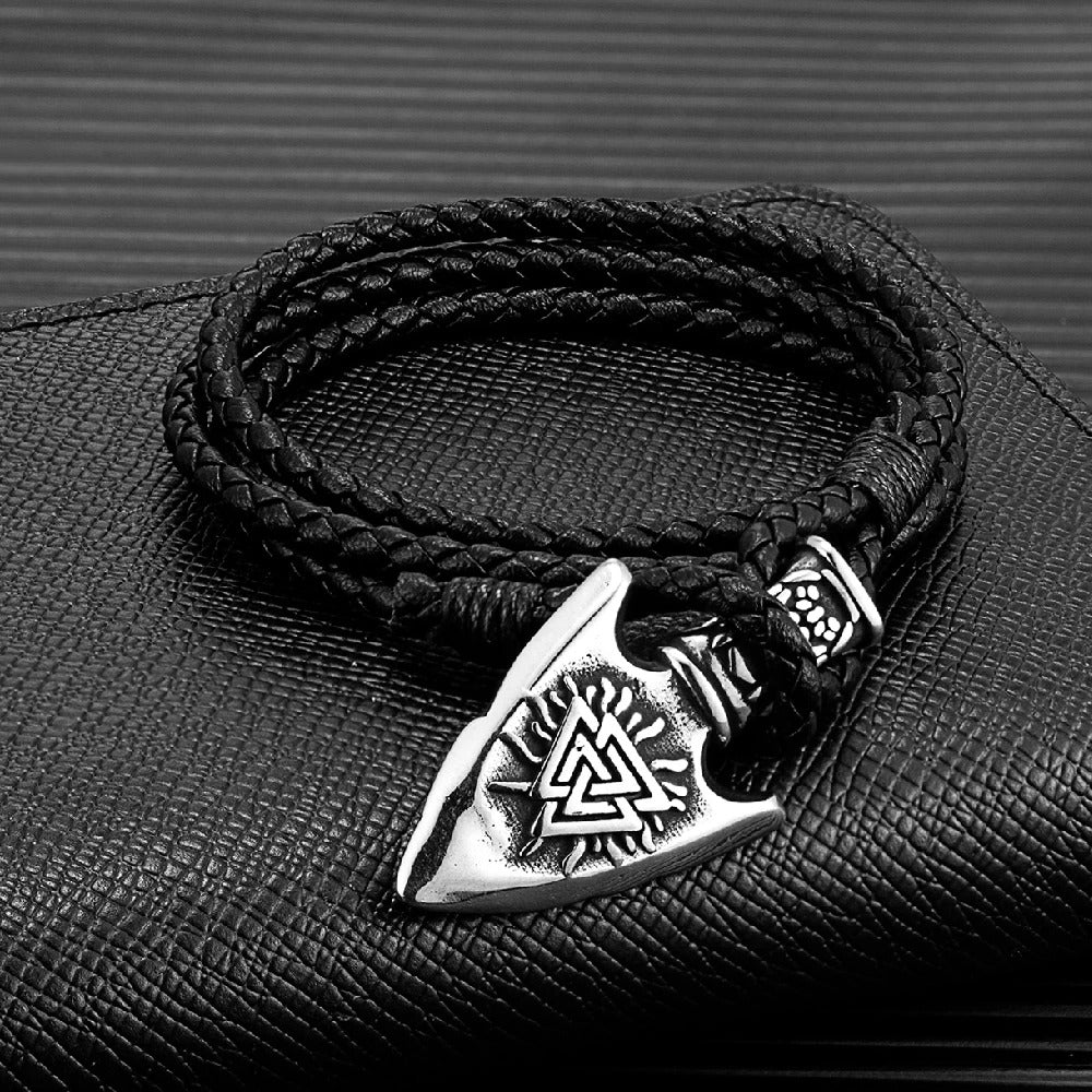 Odin With Vegvisir And Valknut Wristband