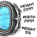 Raven Ring With Turquoise Gemstone