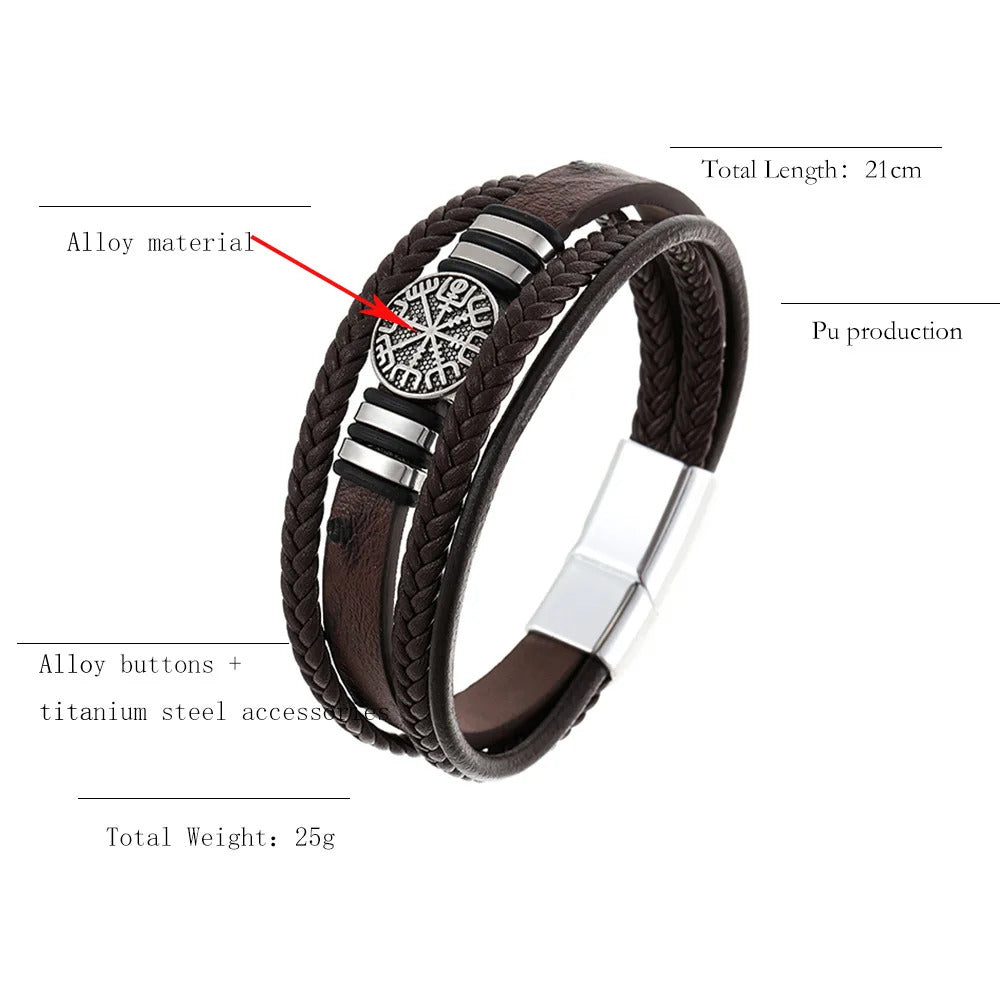 Vikings Retro Leather Bracelets
