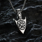 Odin With Vegvisir And Valknut Necklace