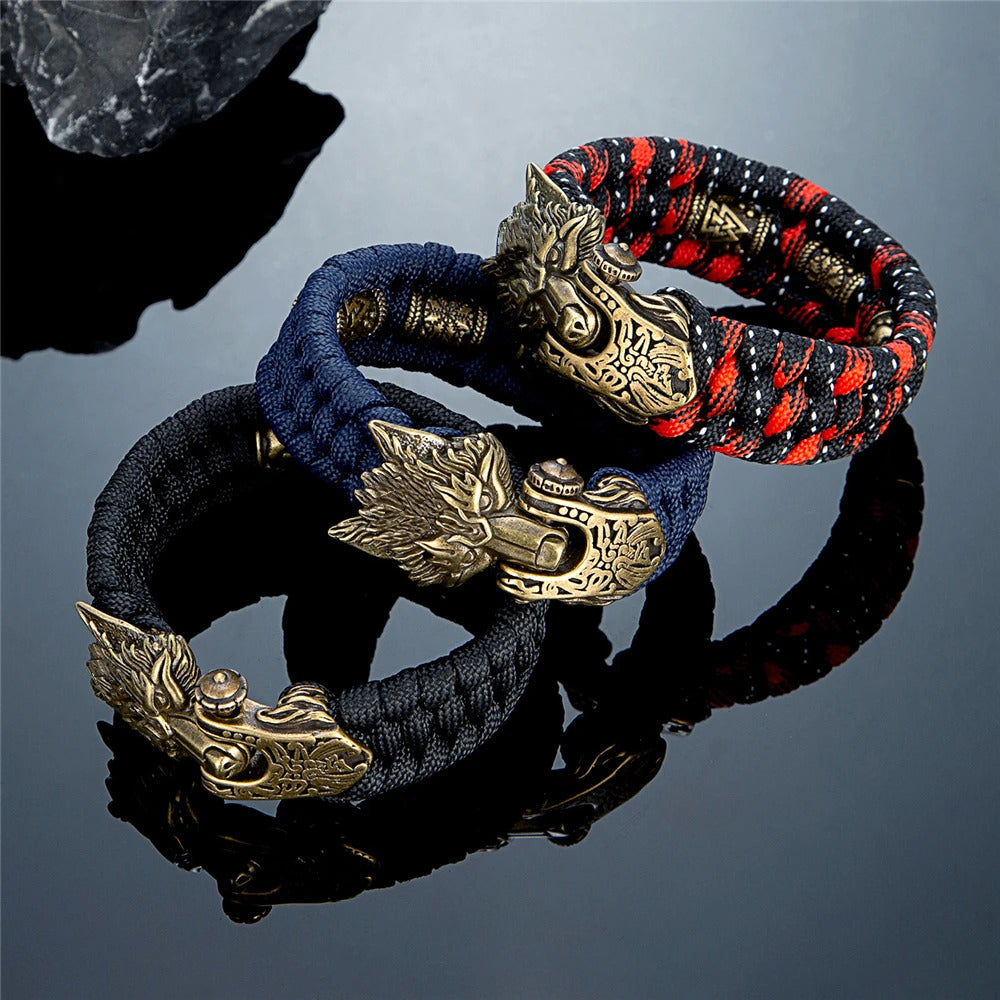 Handmade Wolf Head Bracelet