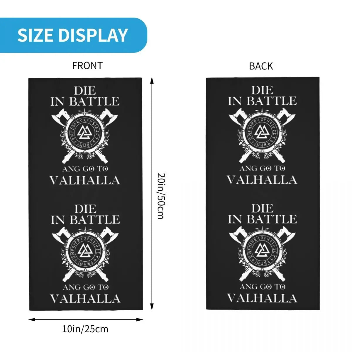 Die In Battle And Go To Valhalla Scarf