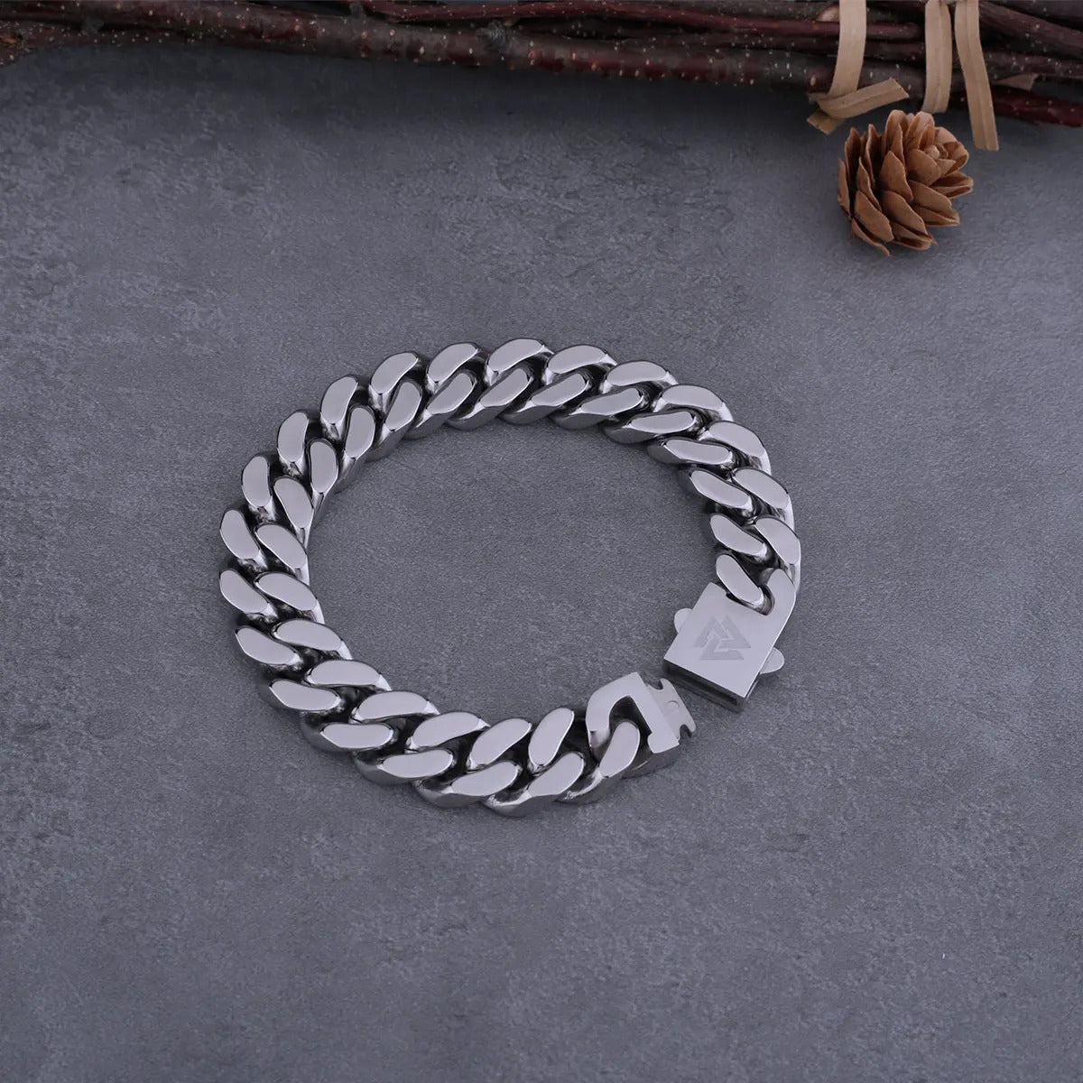 Viking Valknut Bracelet With Wooden Box