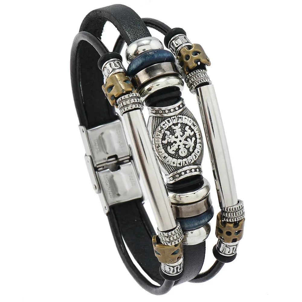 Vintage Viking Leather Bracelet